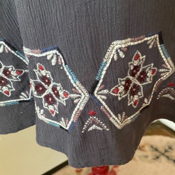 Anthropologie Davina Boho Embordered Layered Dress Womens Dress Size L - Picture 9 of 9